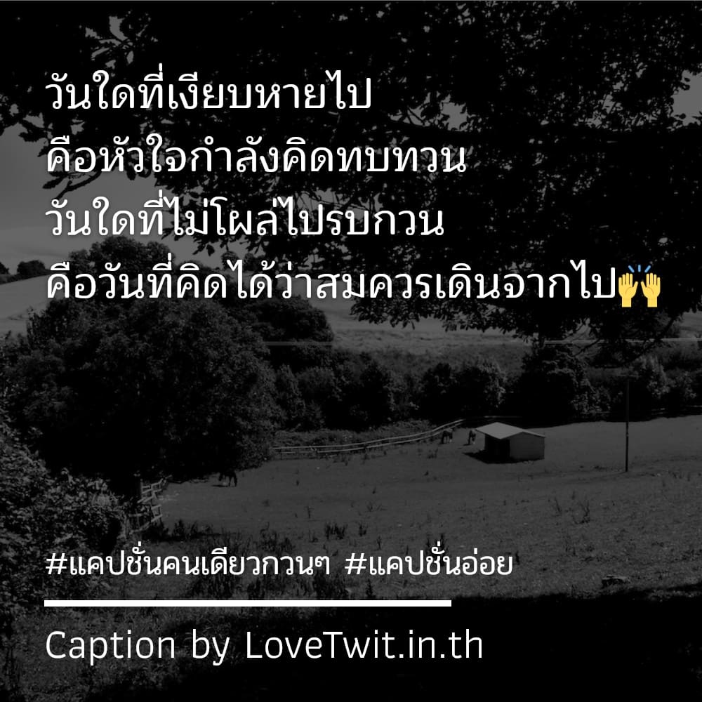 🚧 แคปชั่นคนเดียวเหงาๆ แคปชั่นโสด จากชาว Facebook